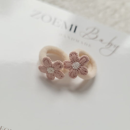 Mini baby elastics | set of 2 flower elastics